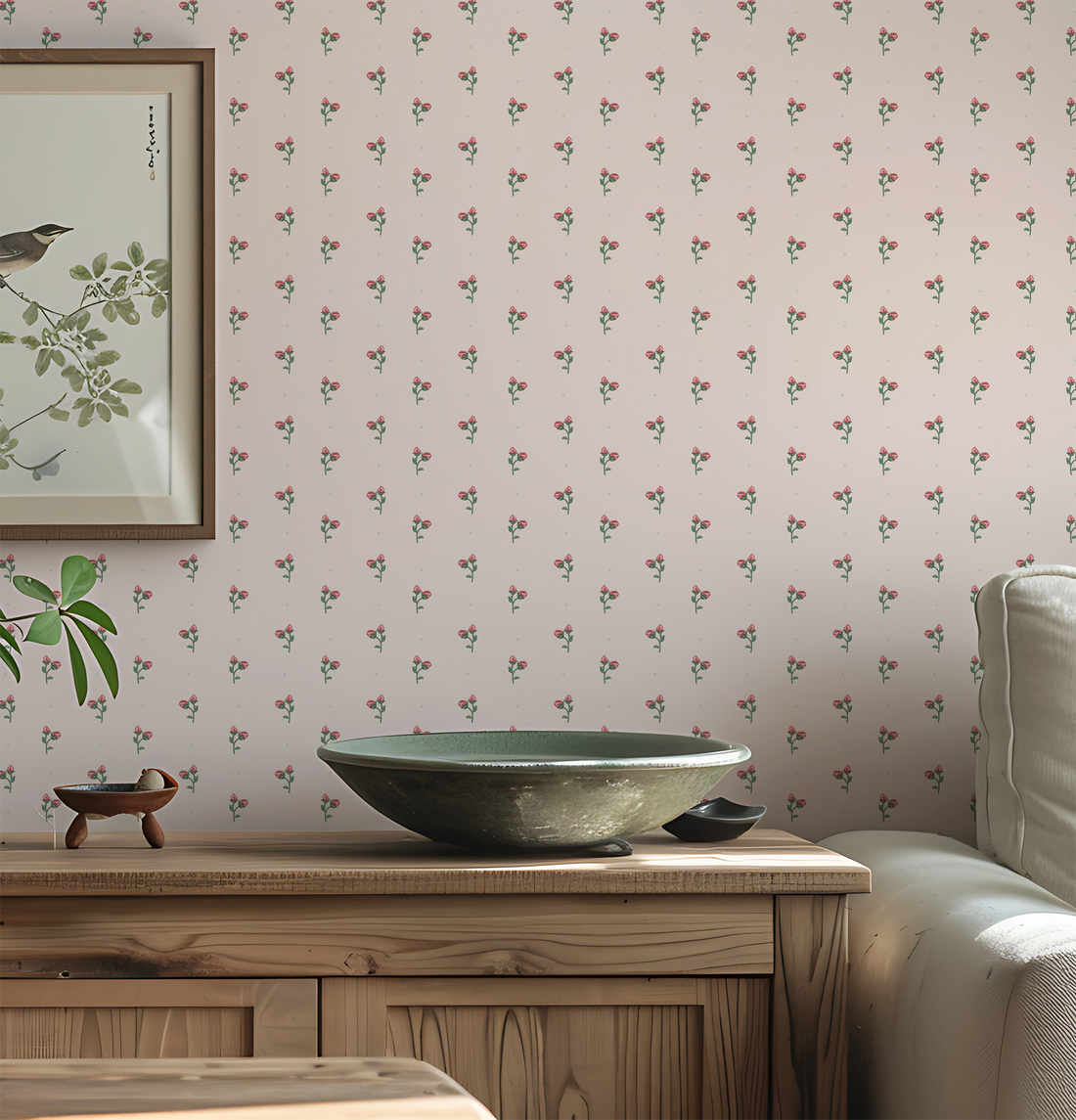 Pink Floral Wallpaper: Warm, Romantic & Made in Your Shade