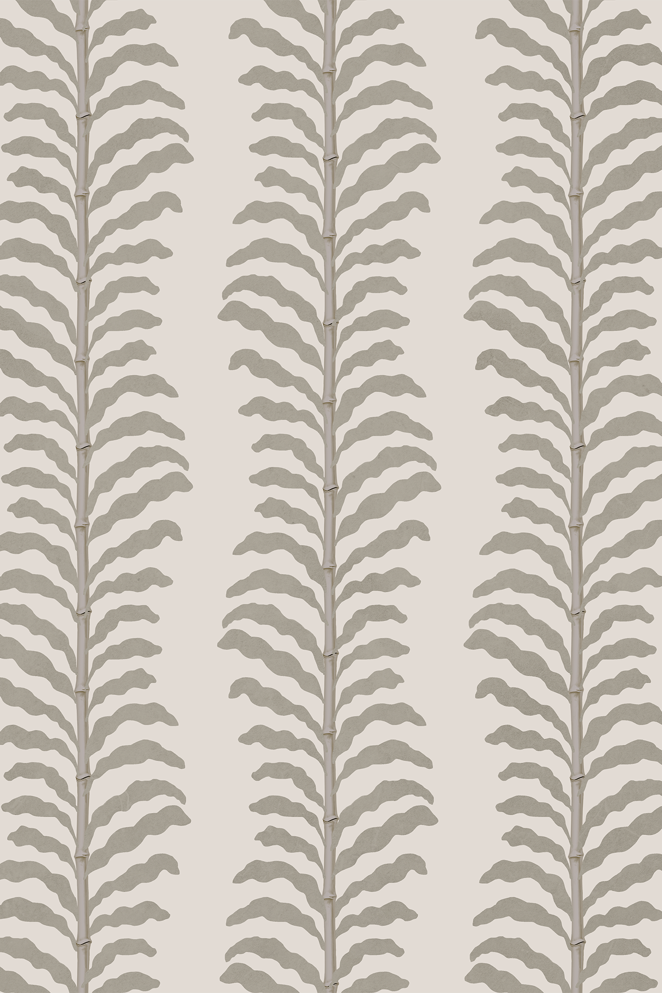 Celine Neutral Soft Wave Bamboo Leaves Wallpaper - Removable Wallpaper (Peel & Stick)