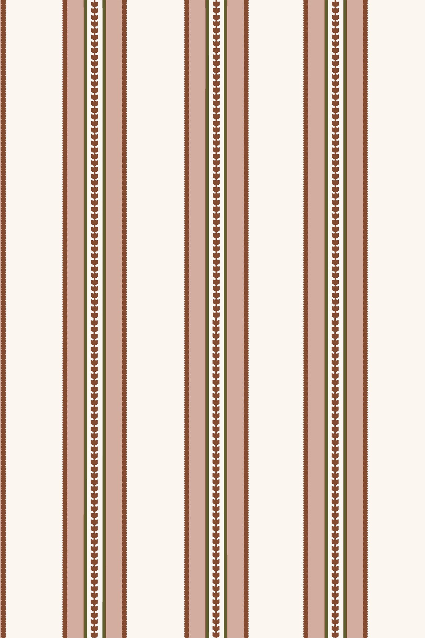 Cora Stripe Terracotta Minimal Vertical Stripe Wallpaper - Removable Wallpaper (Peel & Stick)