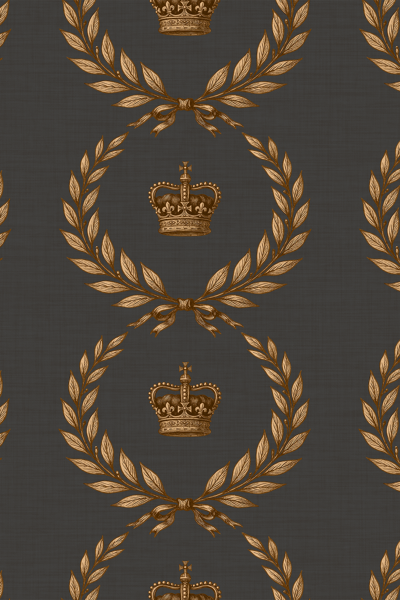 Louis Gold Regal Crown Trellis Wallpaper - Removable Wallpaper (Peel & Stick)