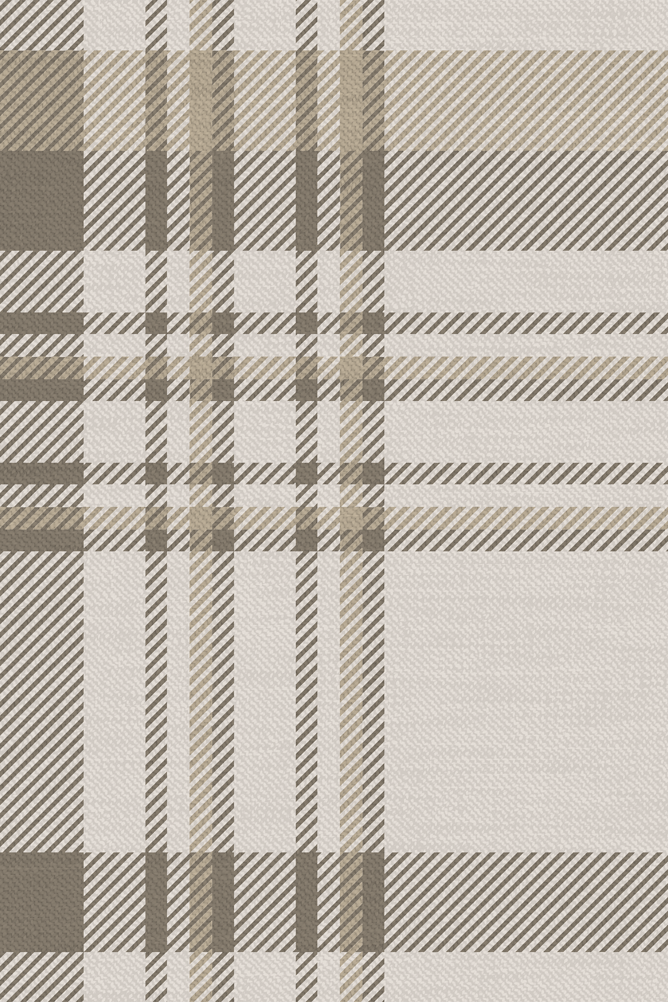 Mason Beige and Brown Heritage Plaid Textured Wallpaper - Removable Wallpaper (Peel & Stick)