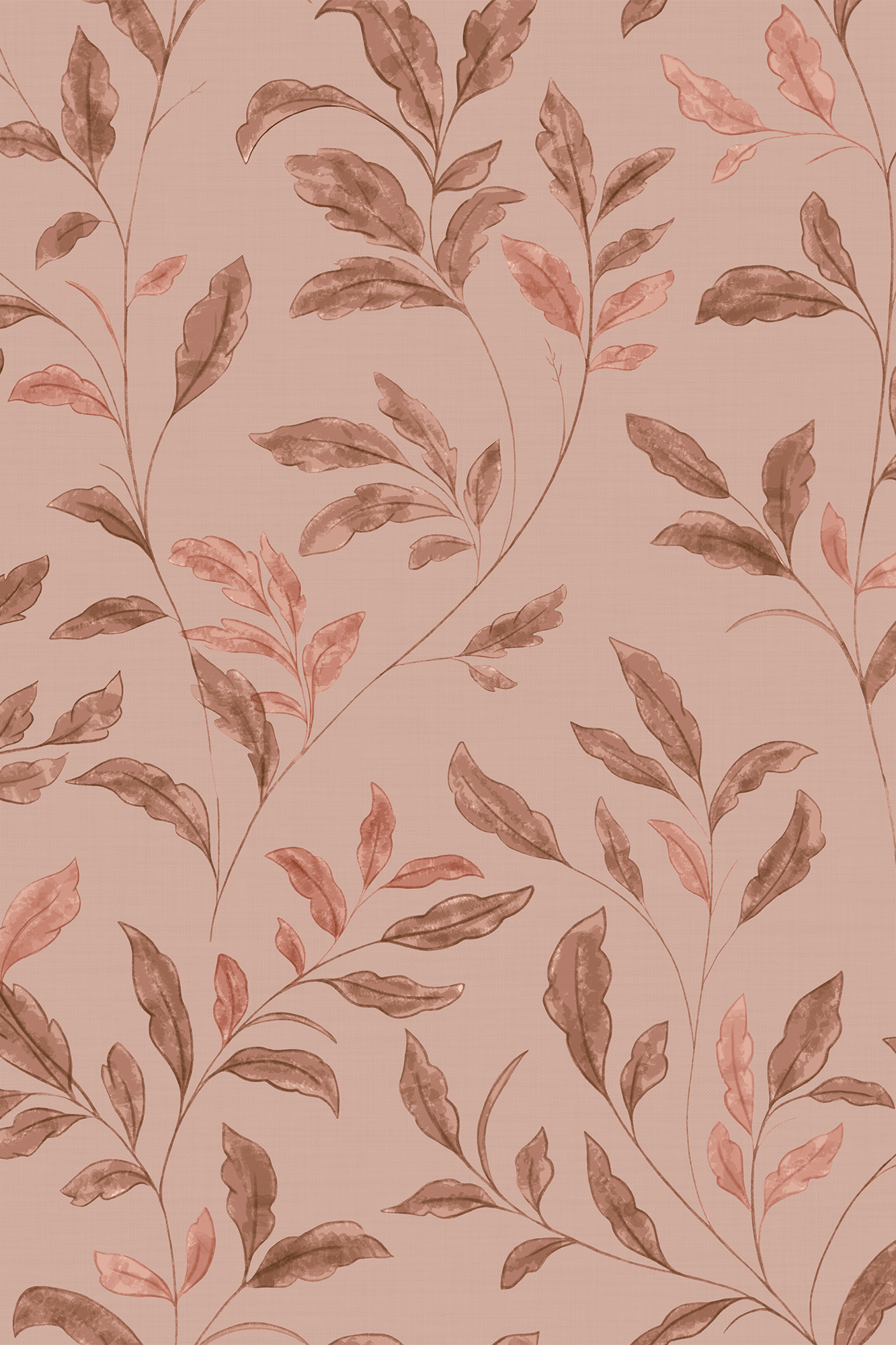 Romeo Tuscany Hand Painted Enchanted Leaves Wallpaper - Traditional Wallpaper (Paste-the-Wall)