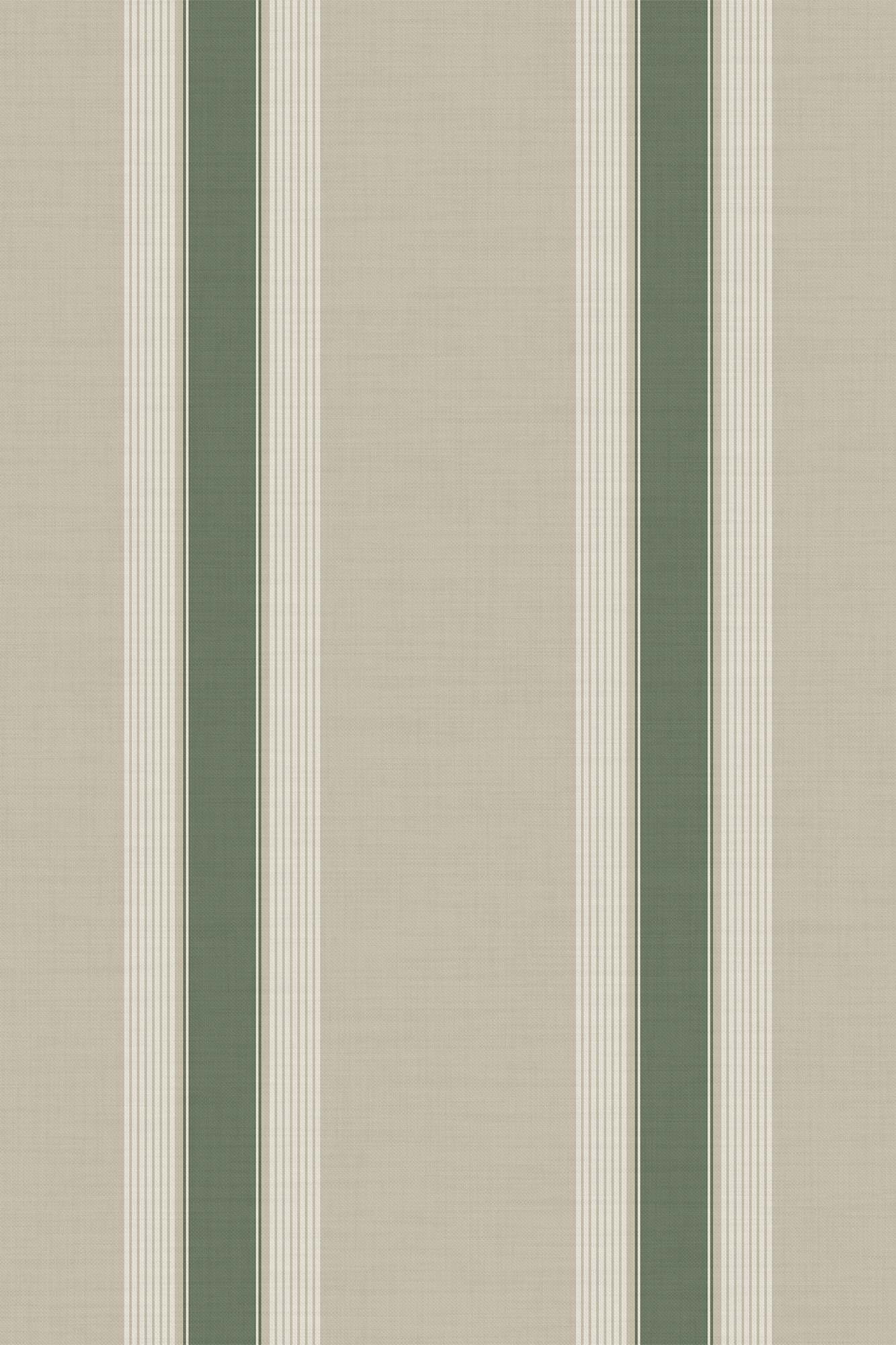 Benedict Green and Cream Traditional Romantic Stripe Wallpaper - Removable Wallpaper (Peel & Stick)