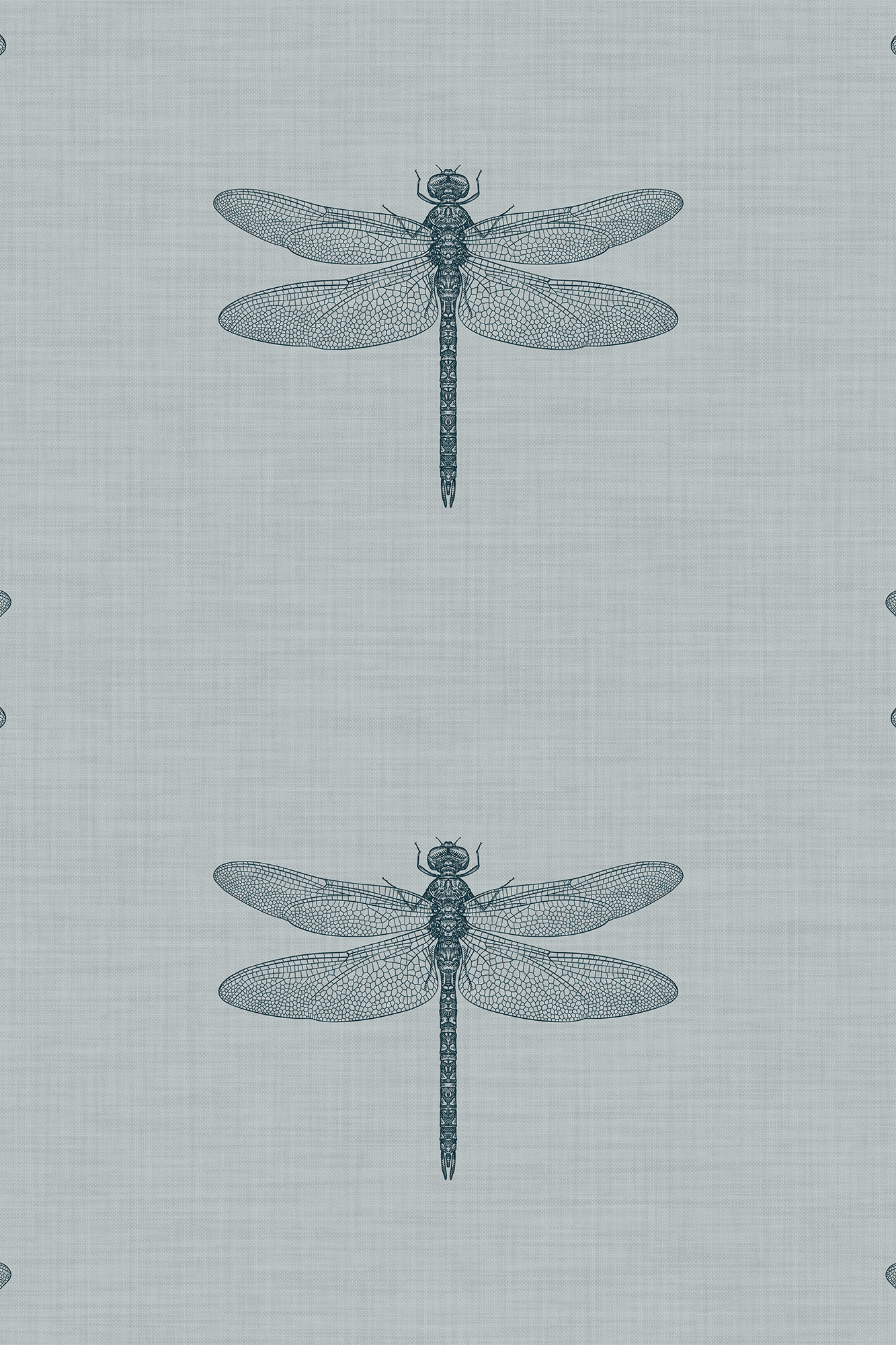Bentley Navy Textured Dragonfly Wallpaper - Traditional Wallpaper (Paste-the-Wall)
