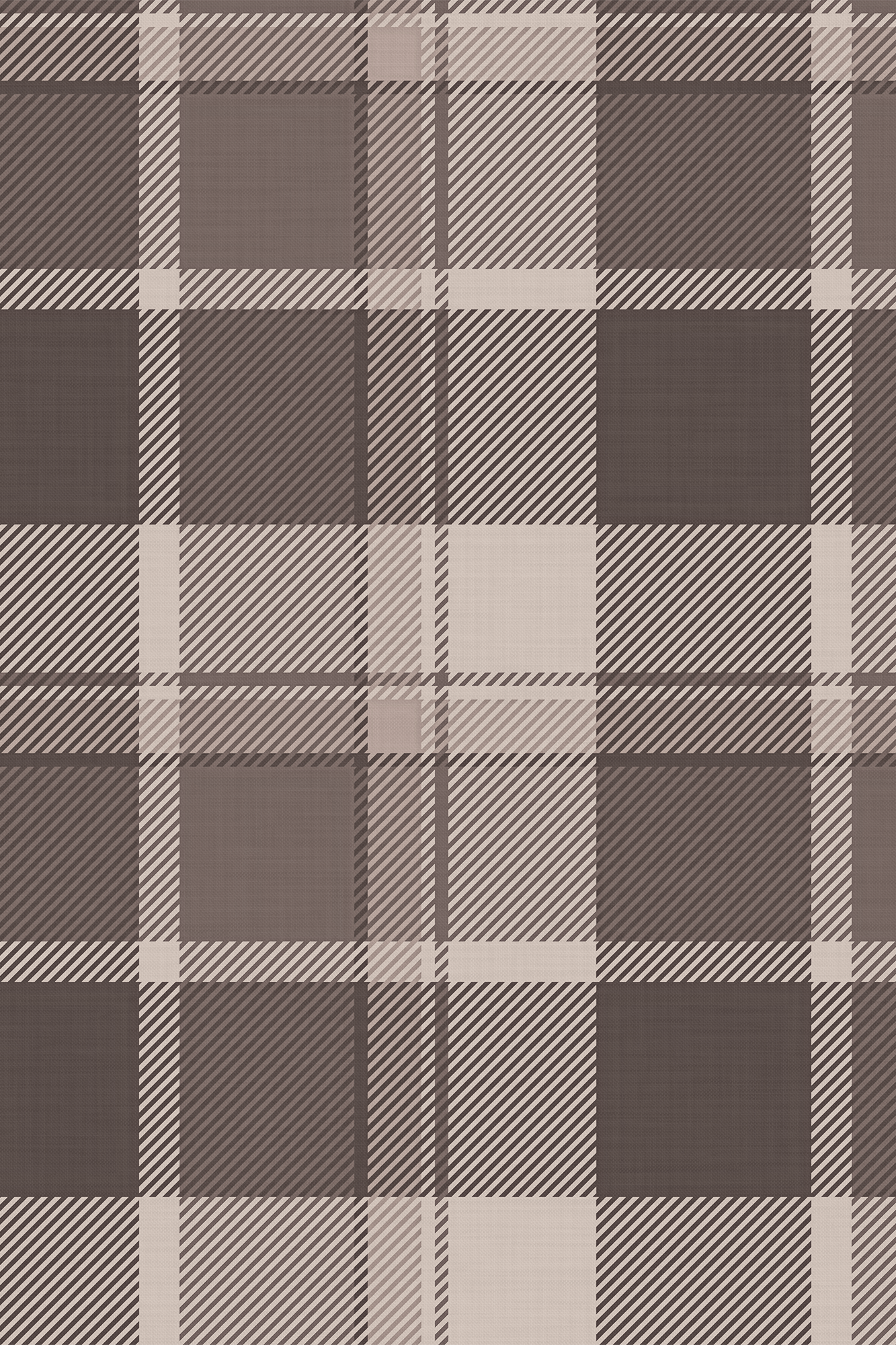 Burton Brown Heritage Checked Wallpaper - Removable Wallpaper (Peel & Stick)