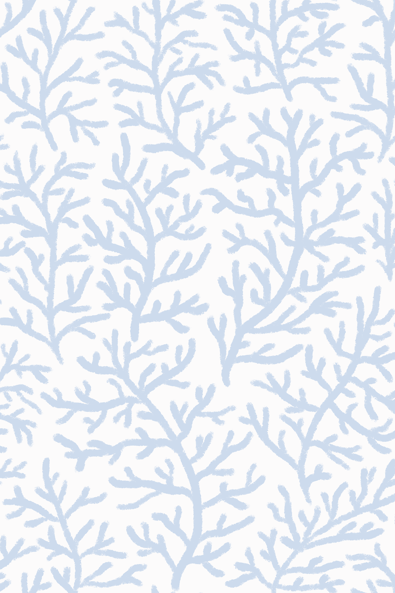Caspian Light Blue Marine Coral Wallpaper - Traditional Wallpaper (Paste-the-Wall)