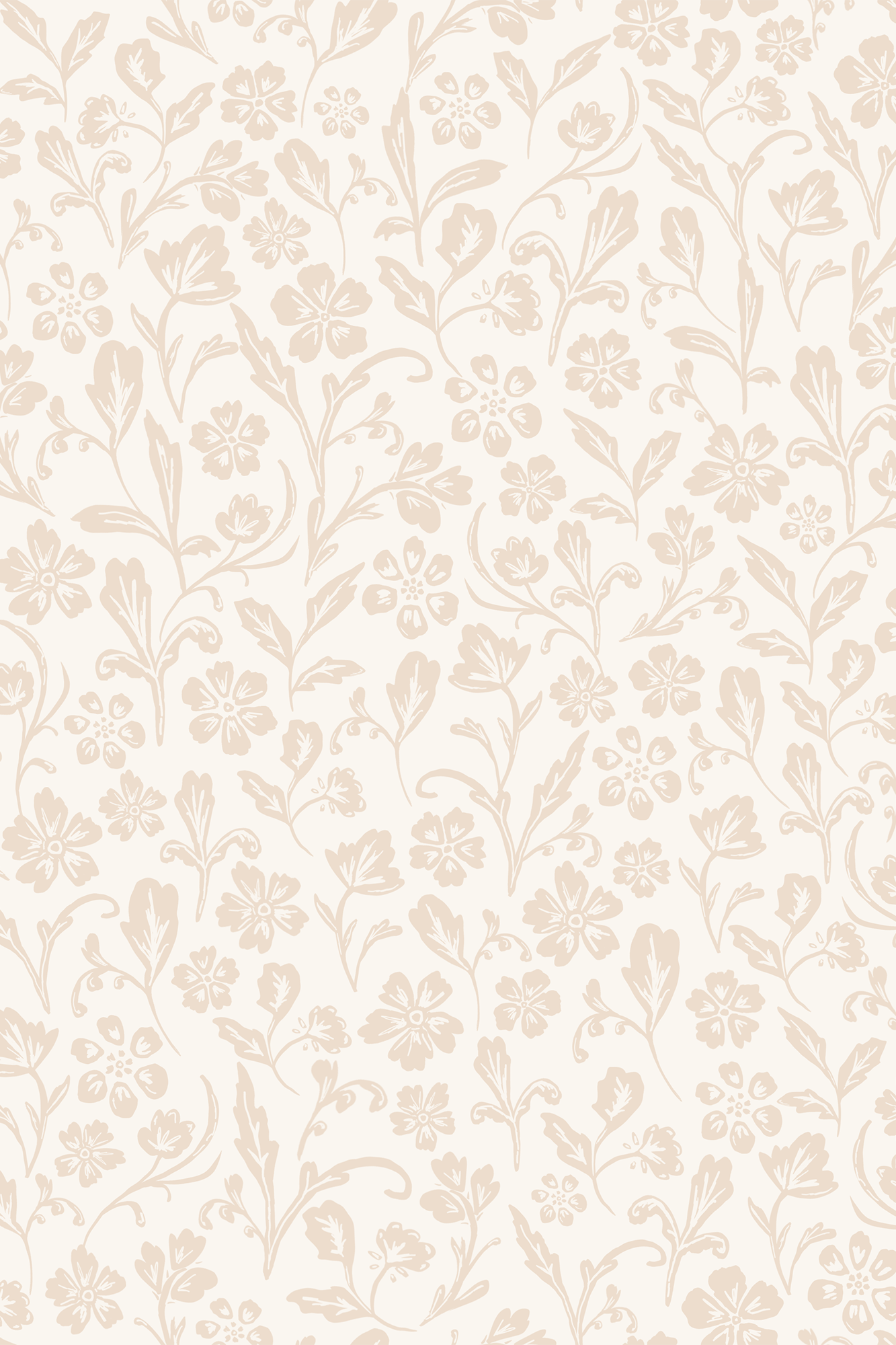 Cecilia Peach Mini Floral Wallpaper - Removable Wallpaper (Peel & Stick)