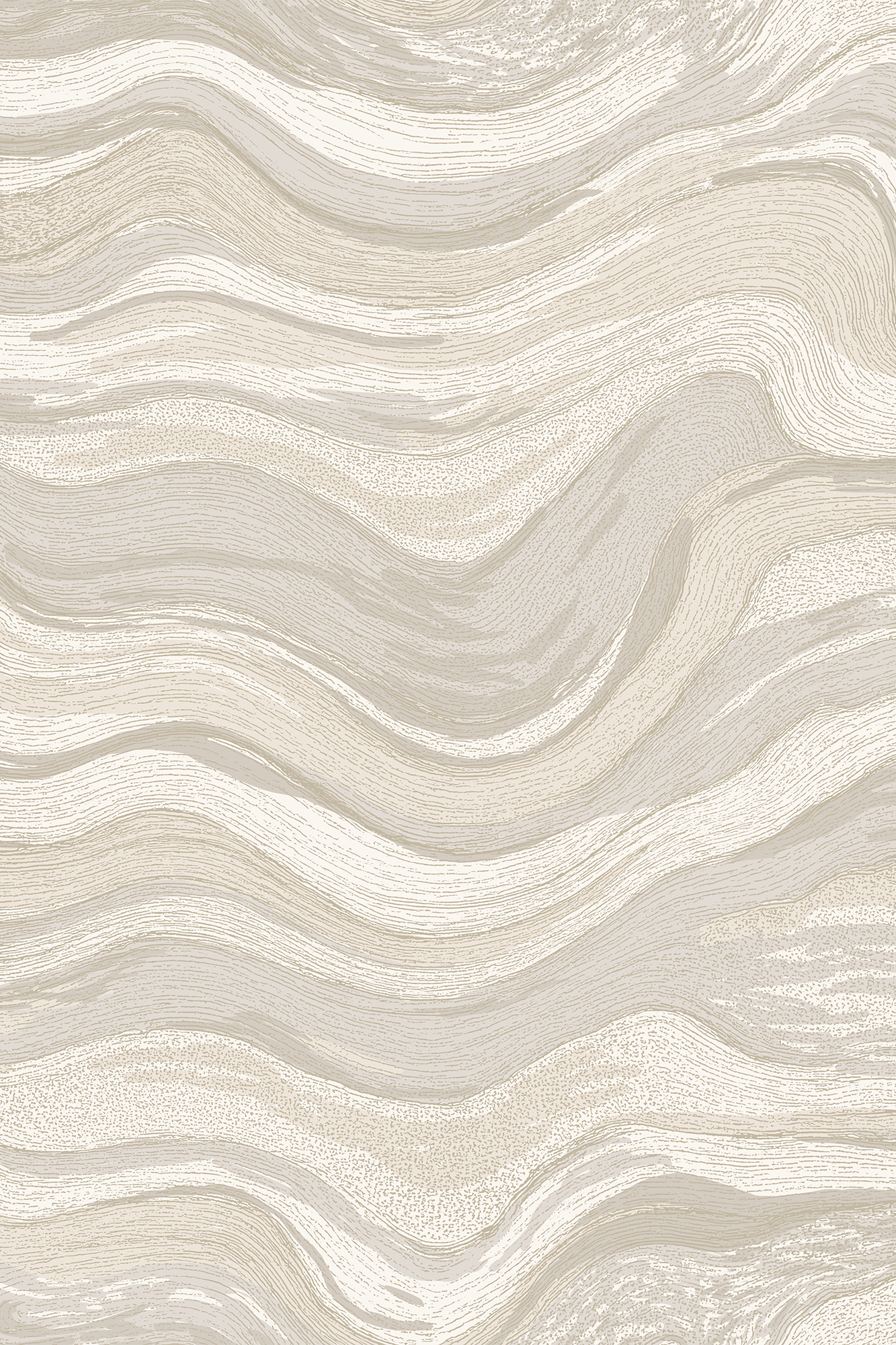 Cove Neutral Sand Wave Textured Wallpaper - Removable Wallpaper (Peel & Stick)