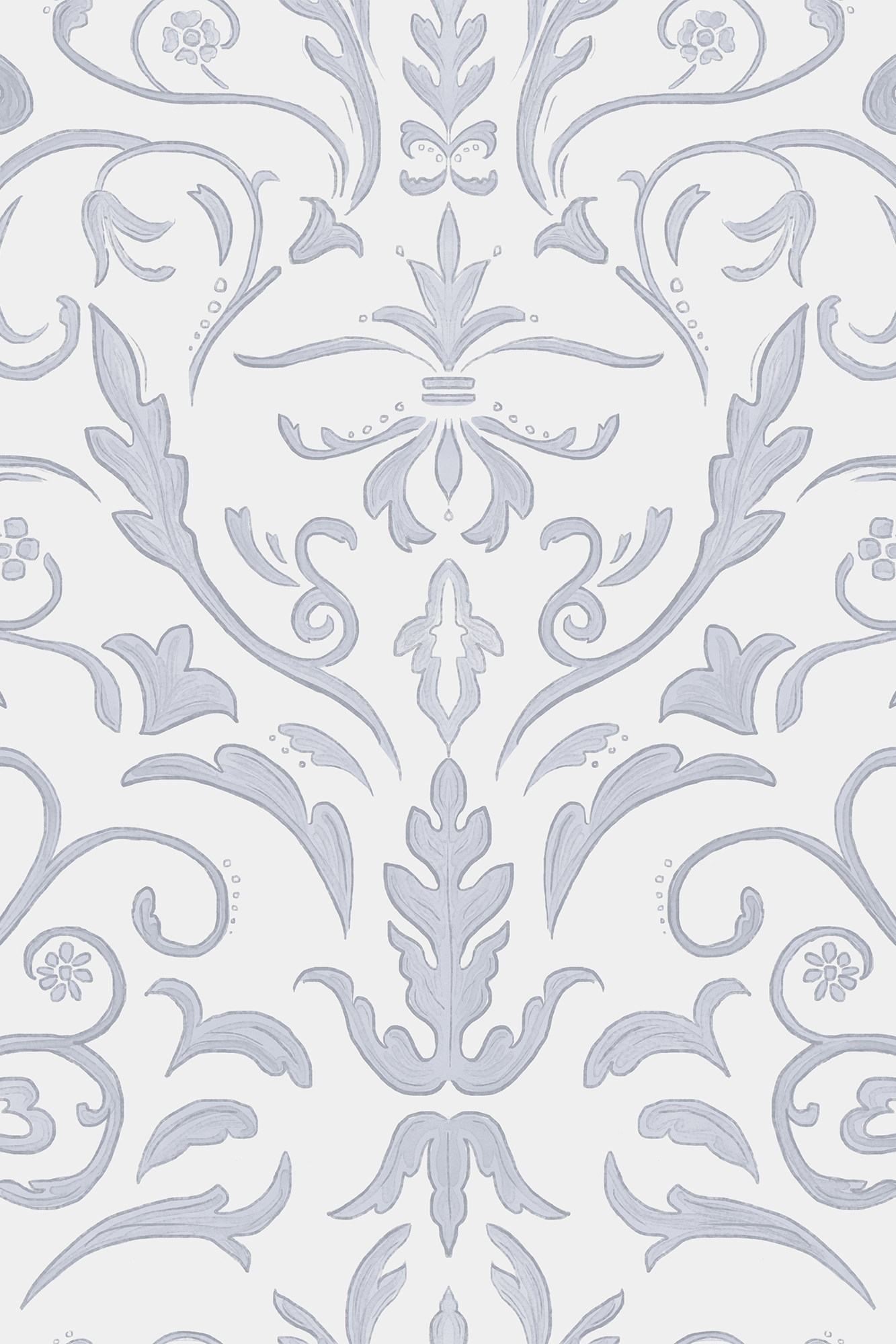 Cressida Blue Vintage Regal Damask Wallpaper - Removable Wallpaper (Peel & Stick)