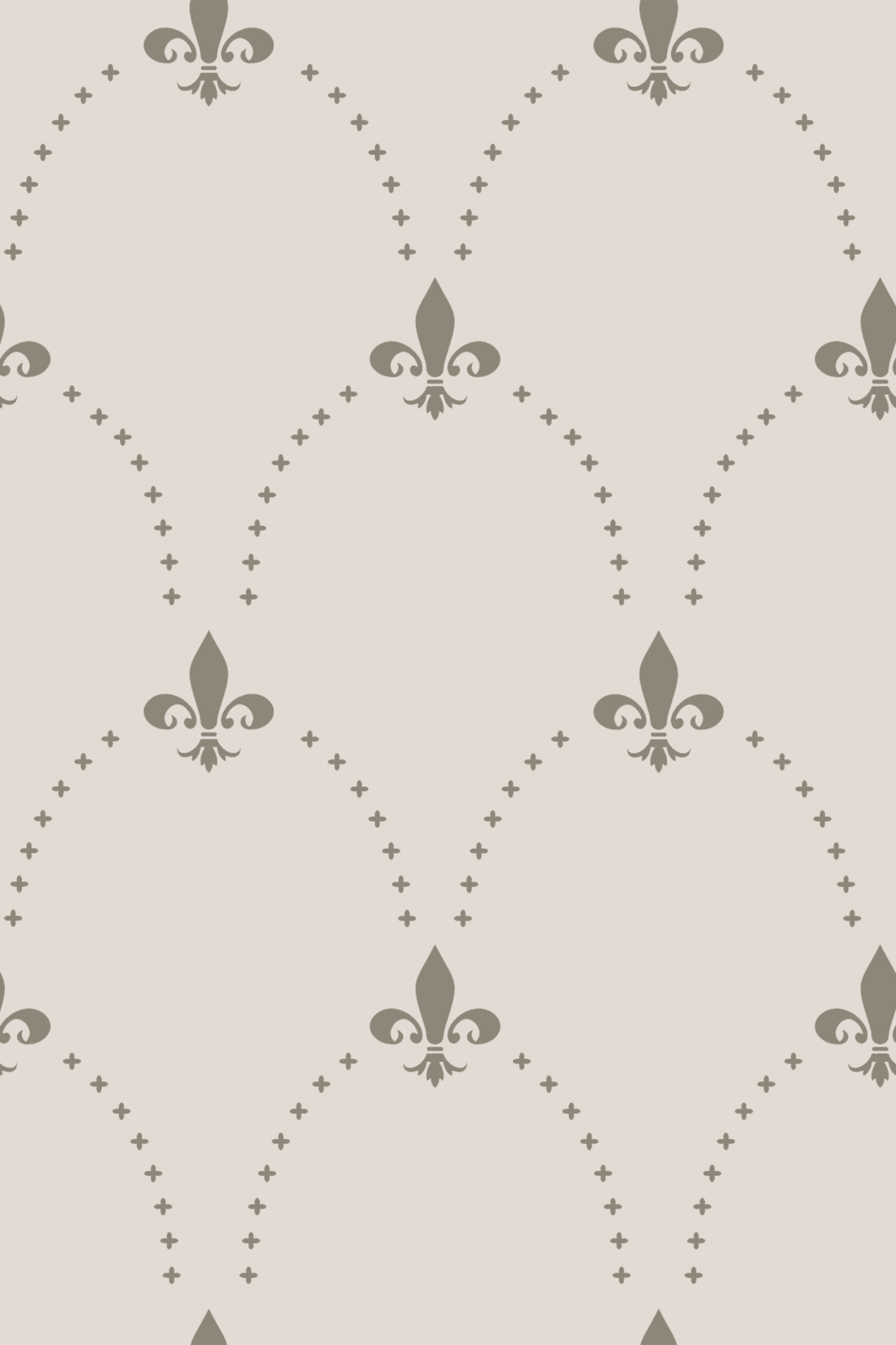 Darcy Brown Fleur De Lys Vintage Wallpaper - Removable Wallpaper (Peel & Stick)