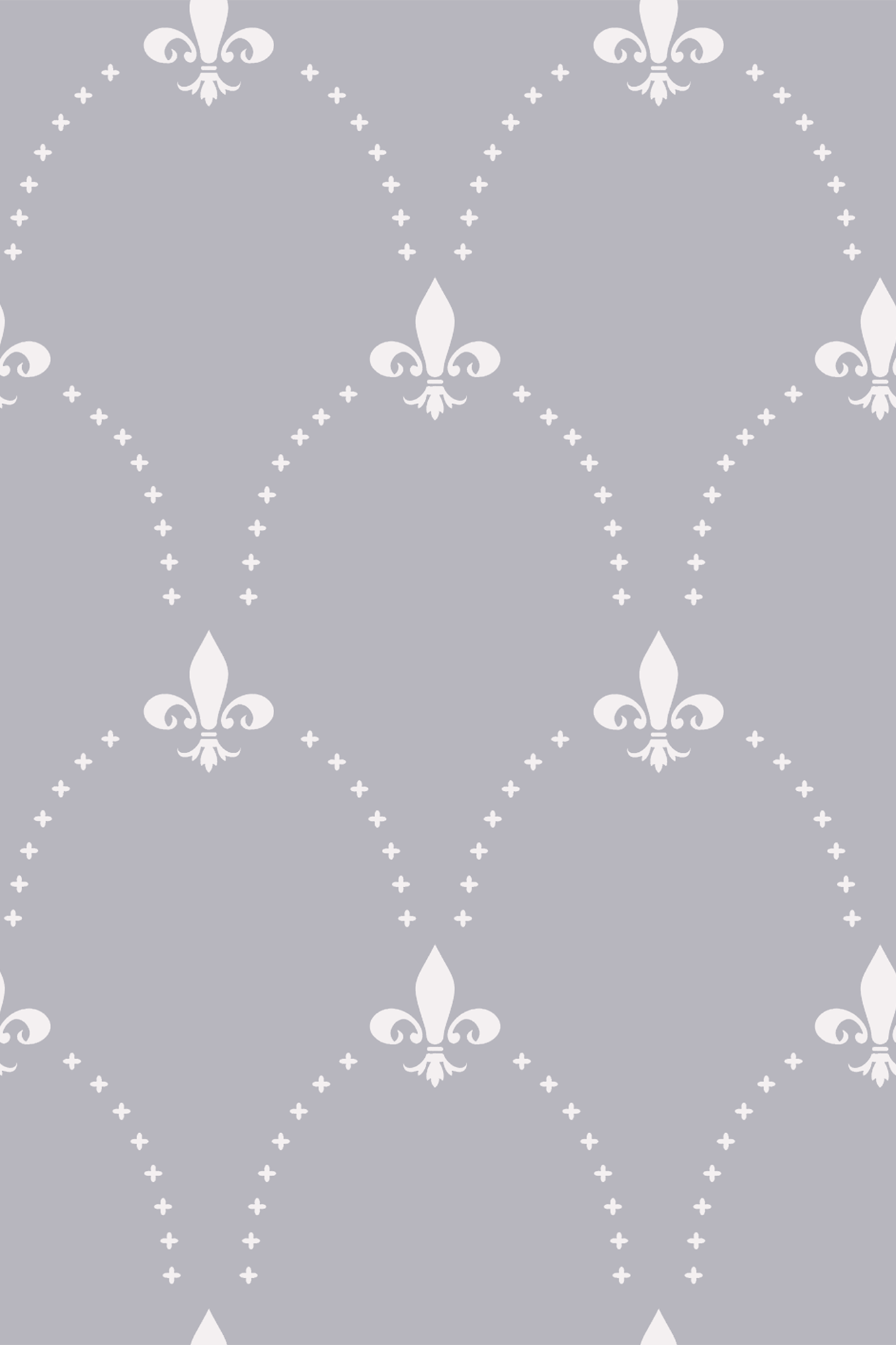 Darcy White Fleur De Lys Vintage Wallpaper - Removable Wallpaper (Peel & Stick)