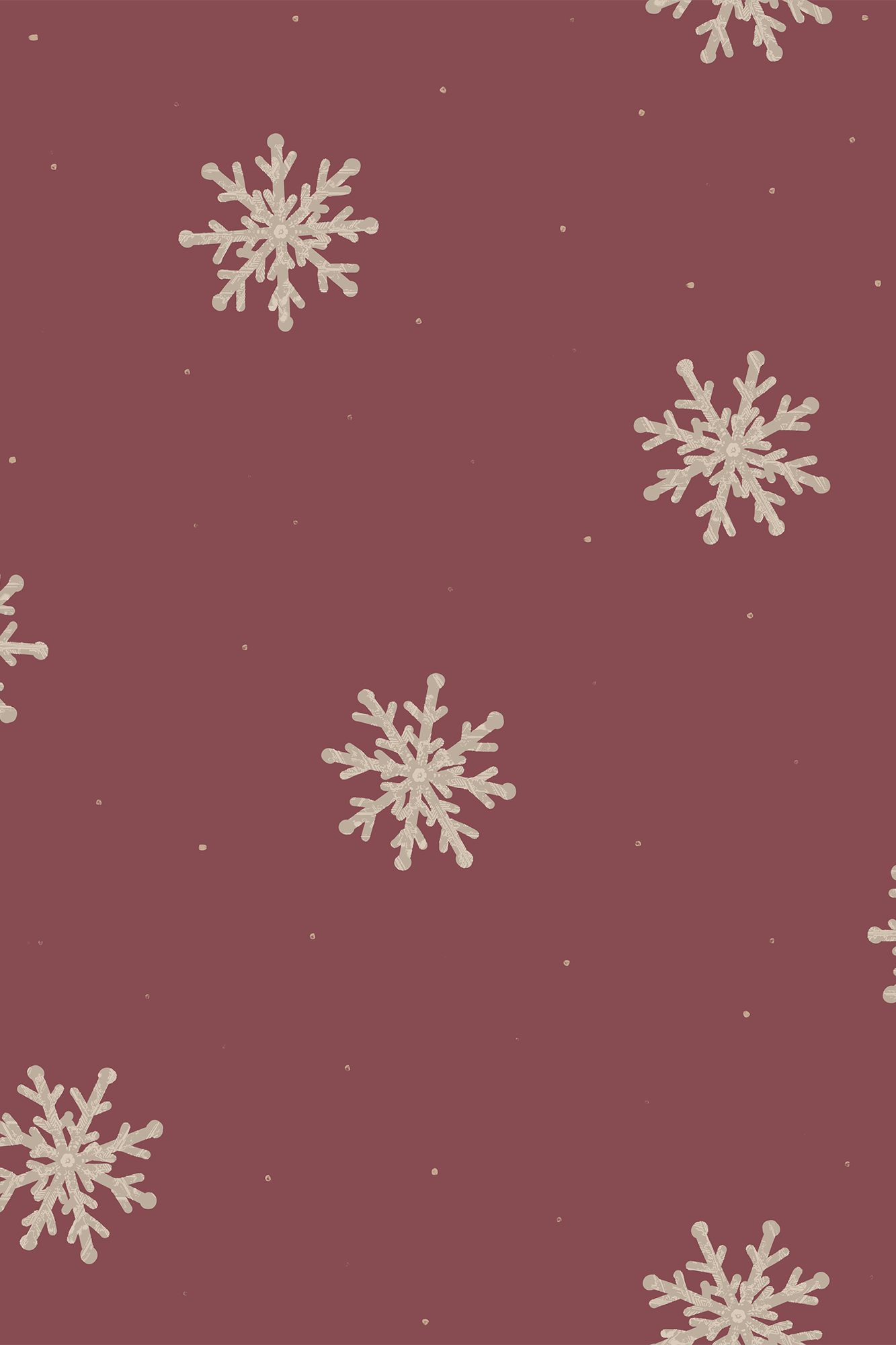 Elsa Neutral Vintage Snowflakes Patterned Wallpaper - Removable Wallpaper (Peel & Stick)