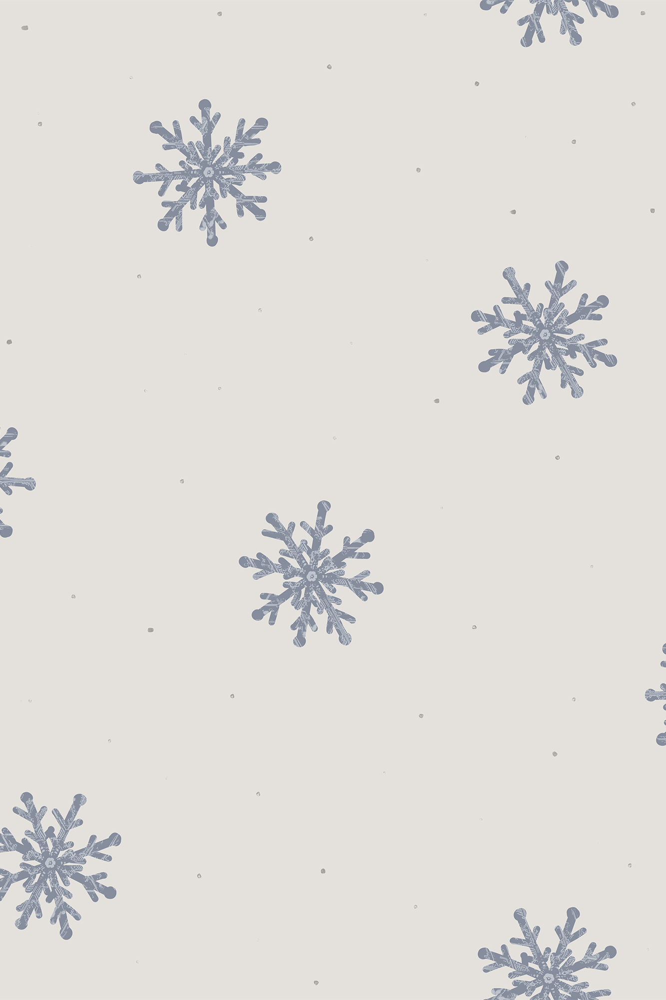 Elsa Grey Blue Vintage Snowflakes Patterned Wallpaper - Removable Wallpaper (Peel & Stick)