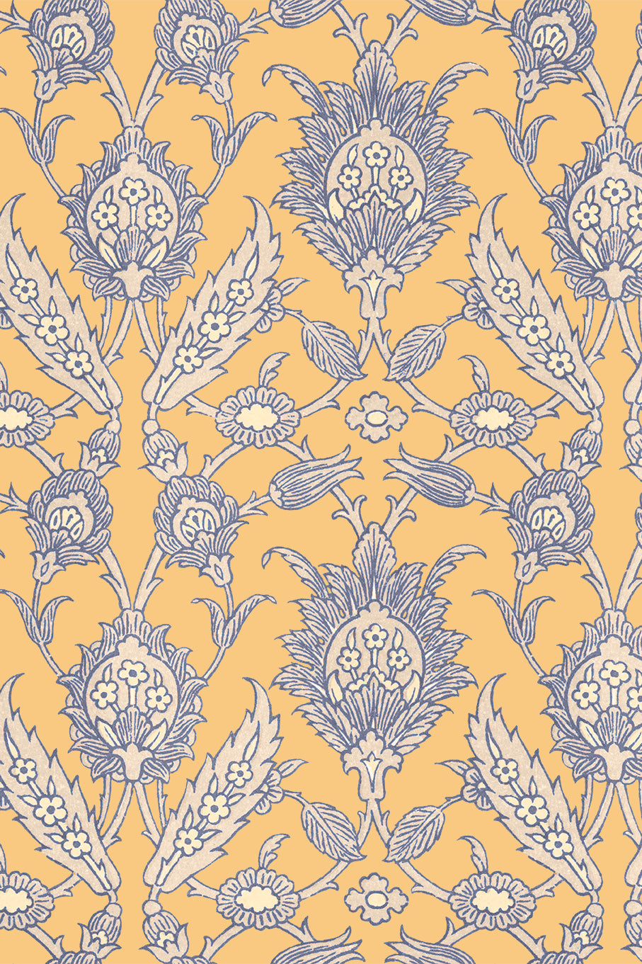 Emile Cream and Lilac Damask Wallpaper - Removable Wallpaper (Peel & Stick)