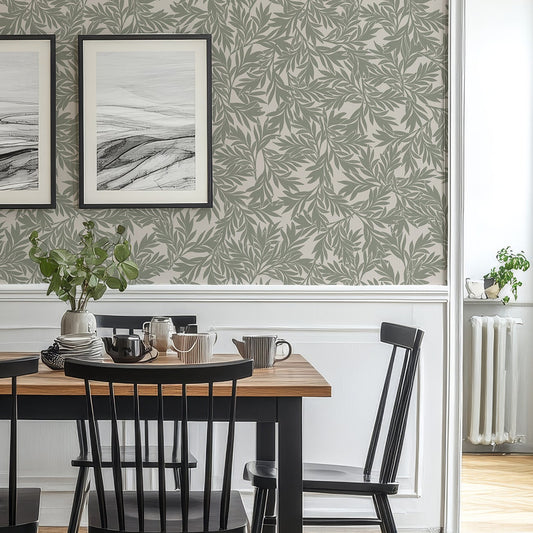 Hand Drawn Foliage Leaves Wallpaper