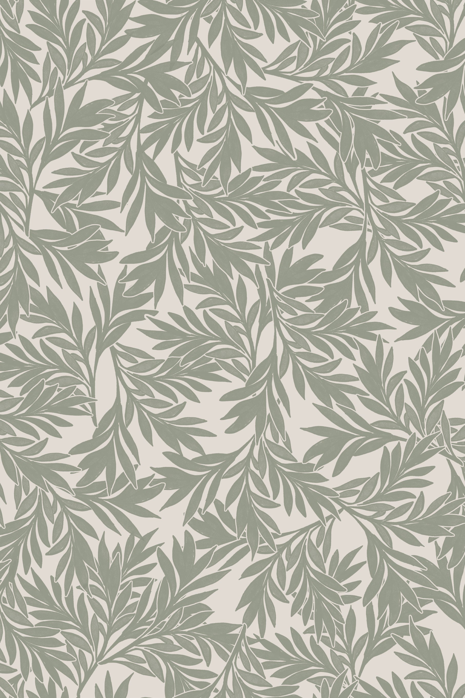 Fronde Pale Nutmeg and Lily Pad Foliage Wallpaper - Removable Wallpaper (Peel & Stick)