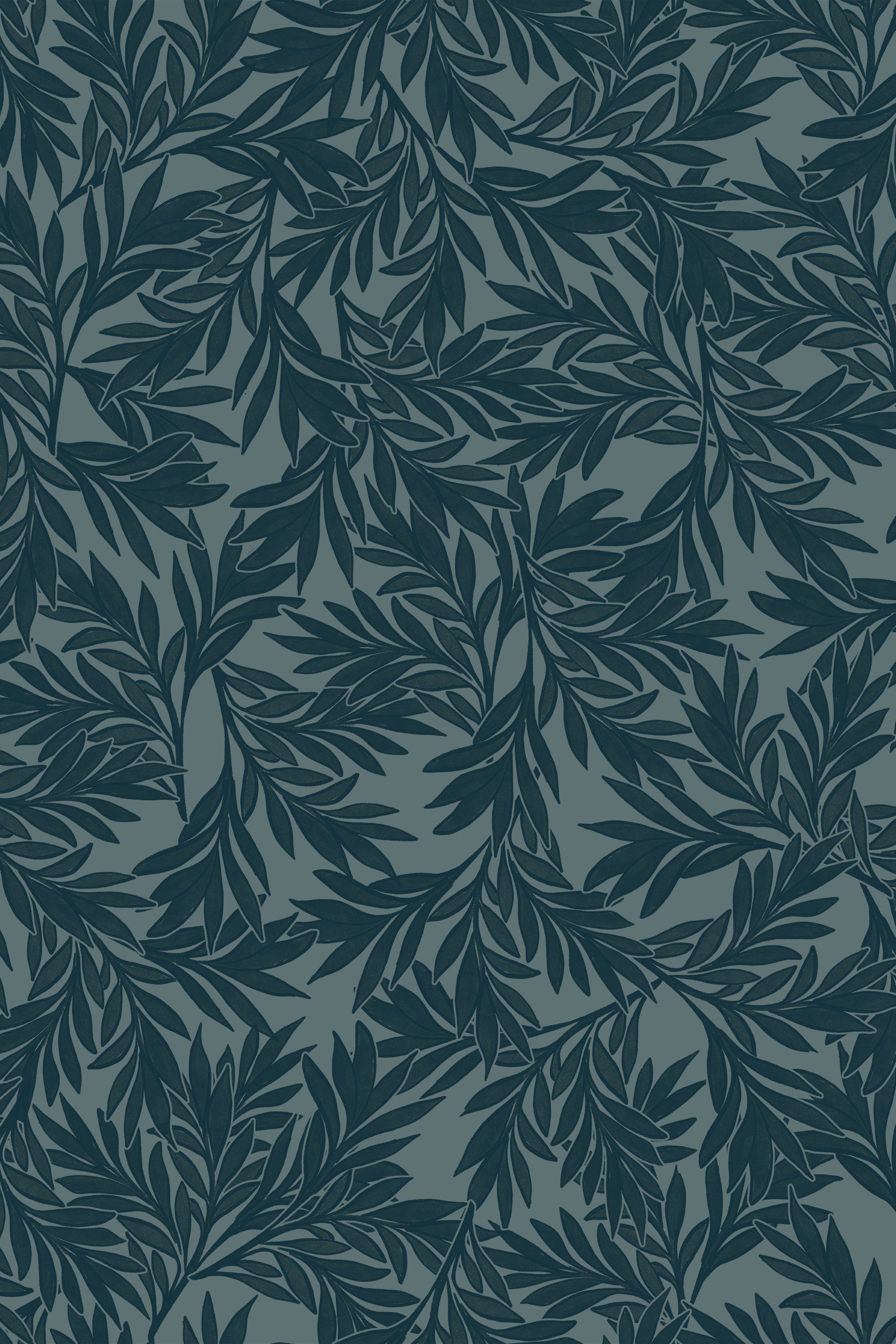 Fronde Antigua and Inkwell Foliage Wallpaper - Removable Wallpaper (Peel & Stick)