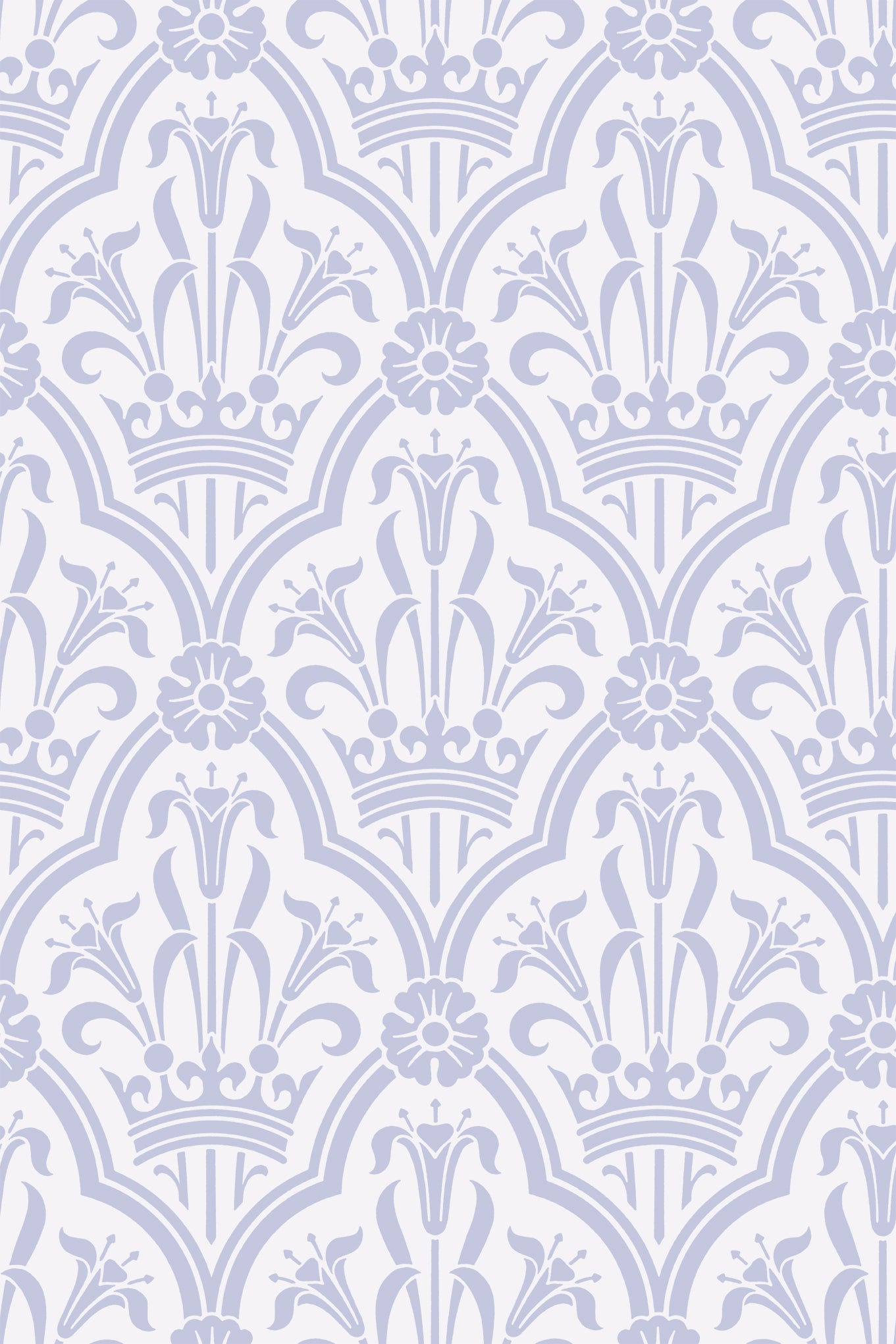 Georgina Lilac Regal Crowns Wallpaper - Removable Wallpaper (Peel & Stick)
