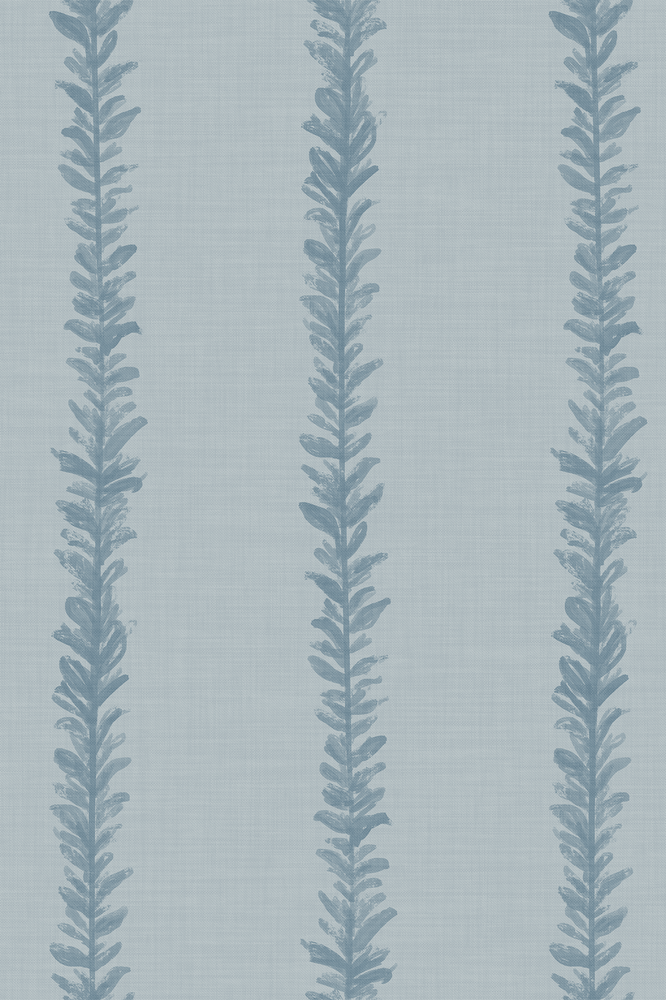 Harry Blue Wild Grass Sprig Stripe Wallpaper - Removable Wallpaper (Peel & Stick)
