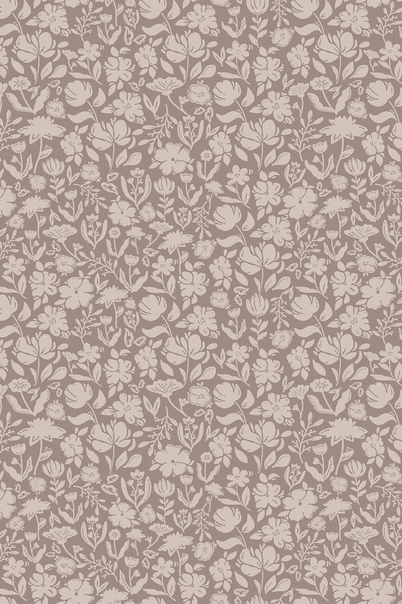 Lottie Beige Mini Ditsy Peonies Wallpaper - Removable Wallpaper (Peel & Stick)