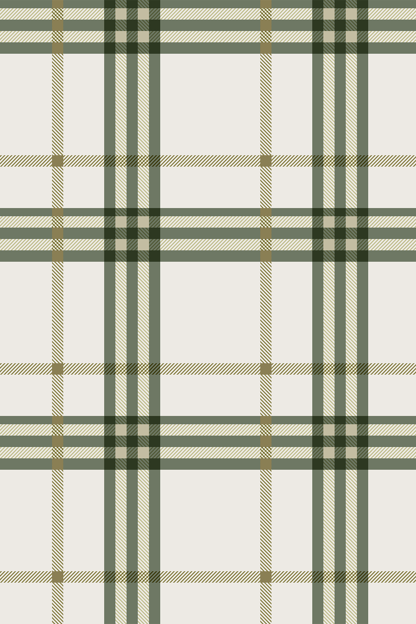 Nicholas Green Rustic Checked Wallpaper - Removable Wallpaper (Peel & Stick)