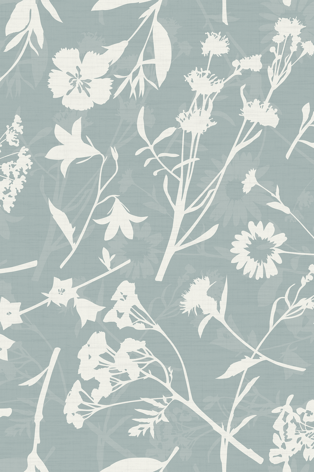 Sedge White Wildflower Wallpaper - Removable Wallpaper (Peel & Stick)