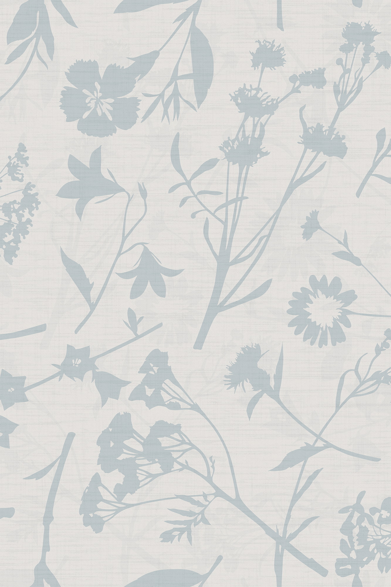 Sedge Blue Wildflower Wallpaper - Removable Wallpaper (Peel & Stick)