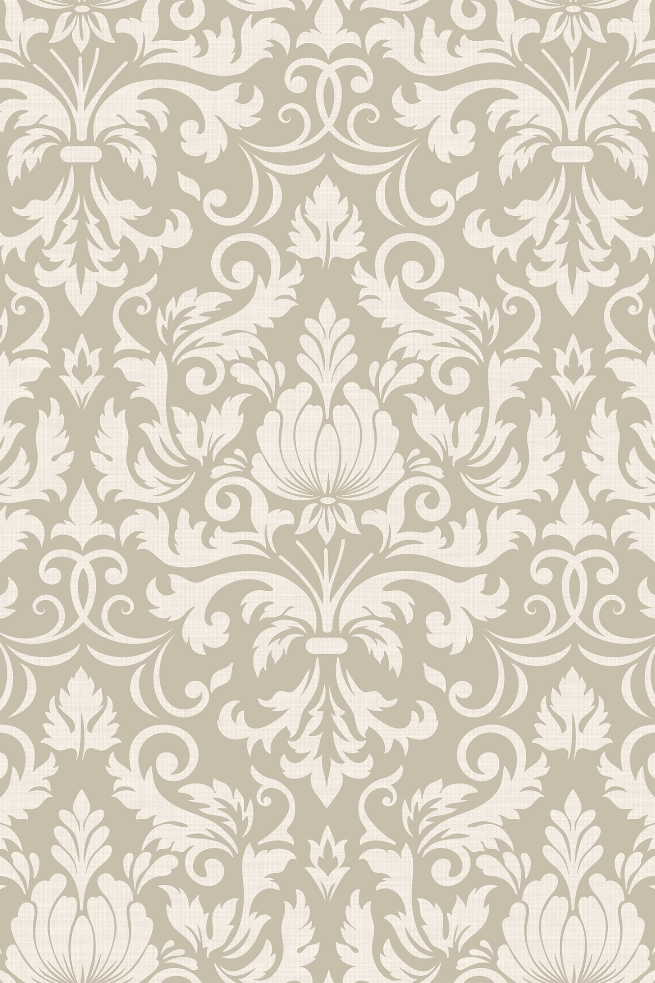 Winston Cream Regal Damask Wallpaper - Removable Wallpaper (Peel & Stick)