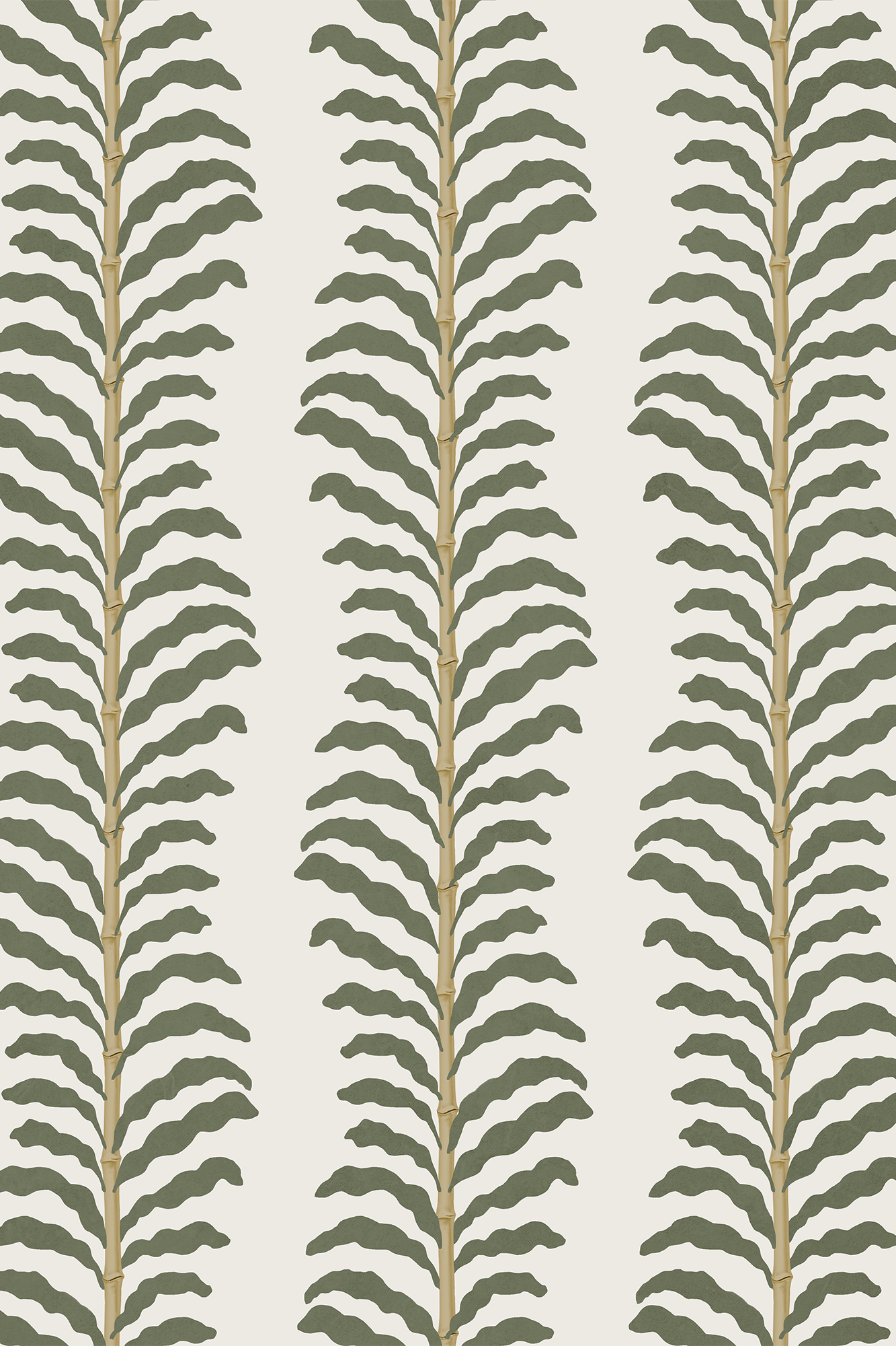 Celine Green Soft Wave Bamboo Leaves Wallpaper - Removable Wallpaper (Peel & Stick)