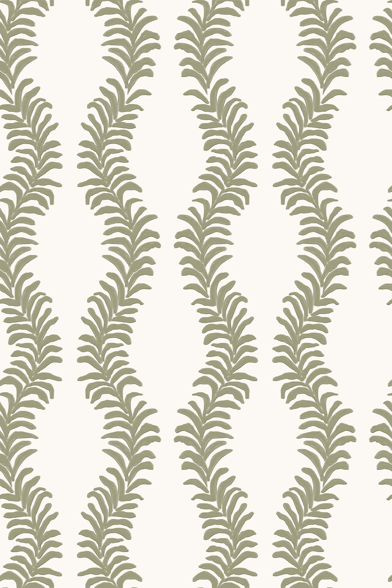 Clarence Green Trailing Fern Leaves Patterned Wallpaper - Removable Wallpaper (Peel & Stick)