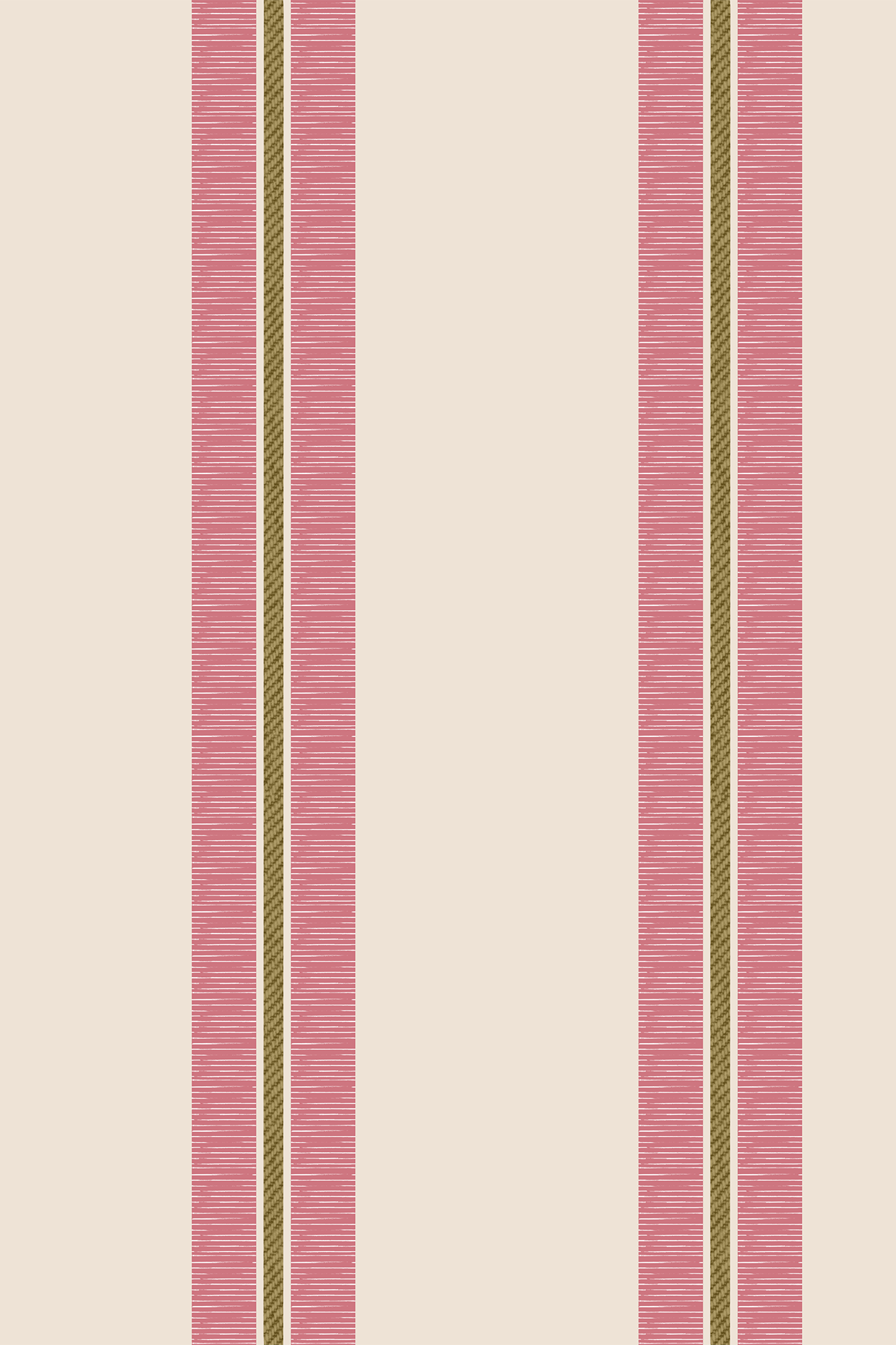 Atlas Pink and Yellow Coastal Textured Stripe Wallpaper - Removable Wallpaper (Peel & Stick)