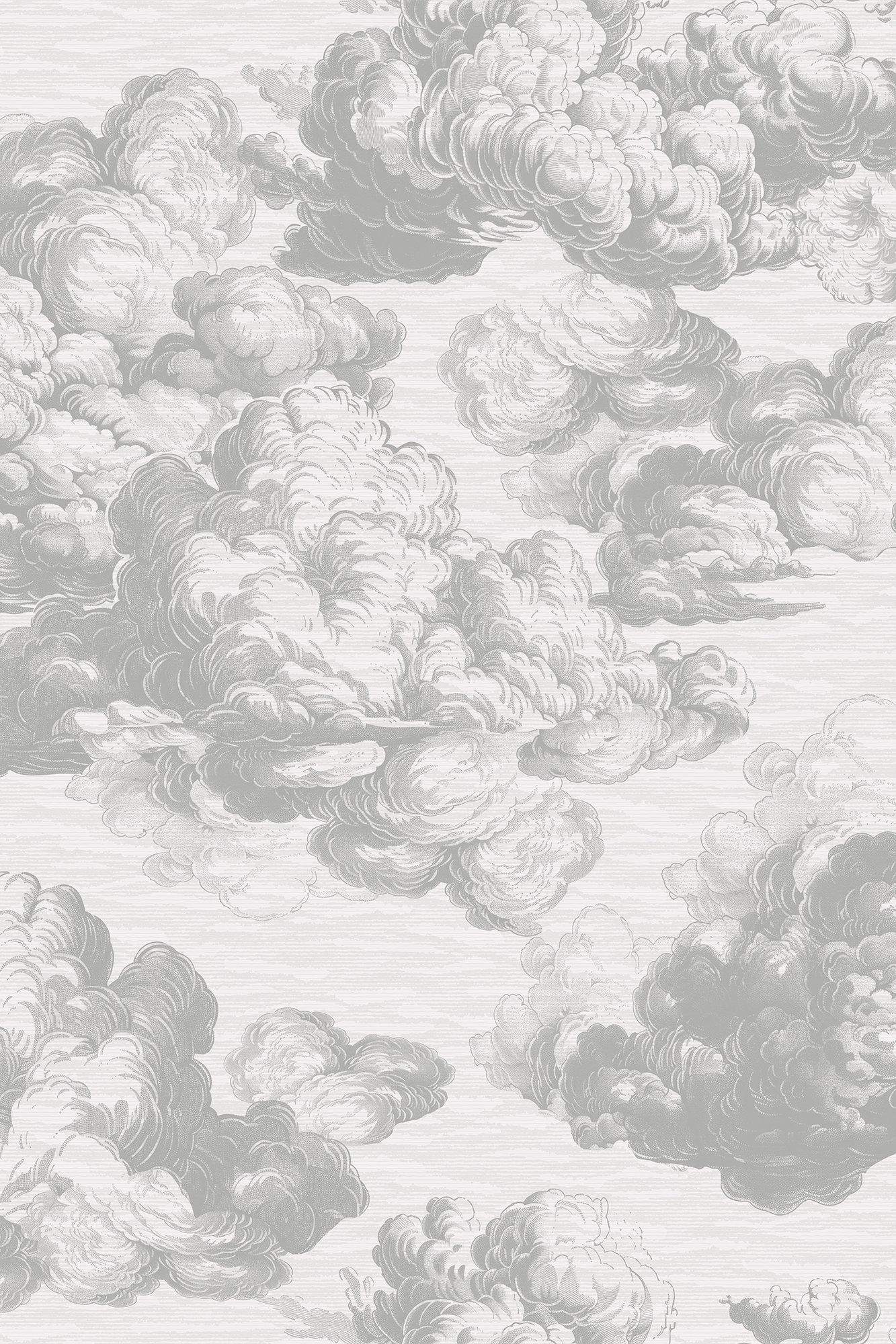 Blanche Neutral Classic Cloud Etching Inspired Wallpaper - Removable Wallpaper (Peel & Stick)