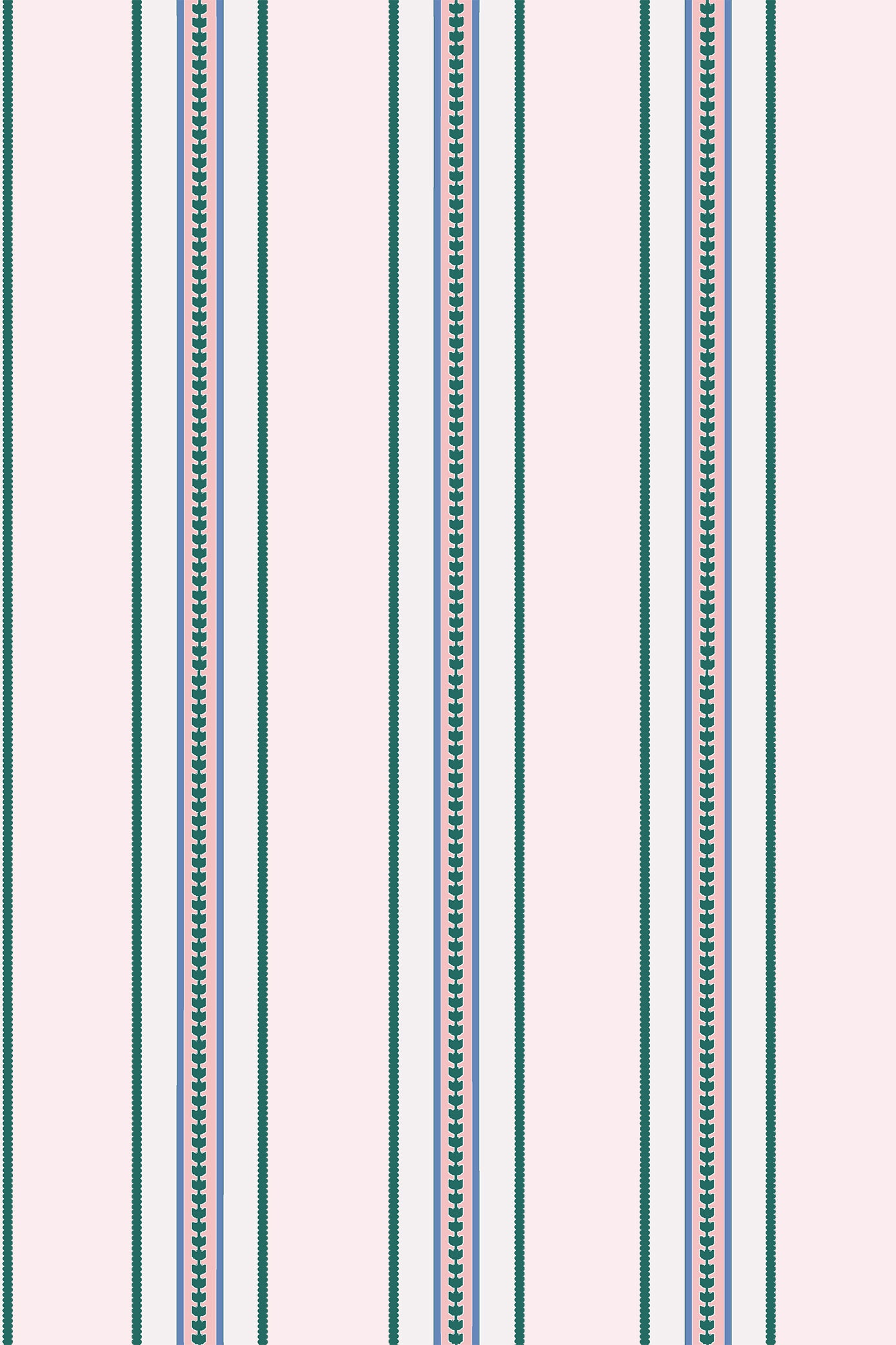 Cora Stripe Pink & Blue Minimal Vertical Stripe Wallpaper - Removable Wallpaper (Peel & Stick)
