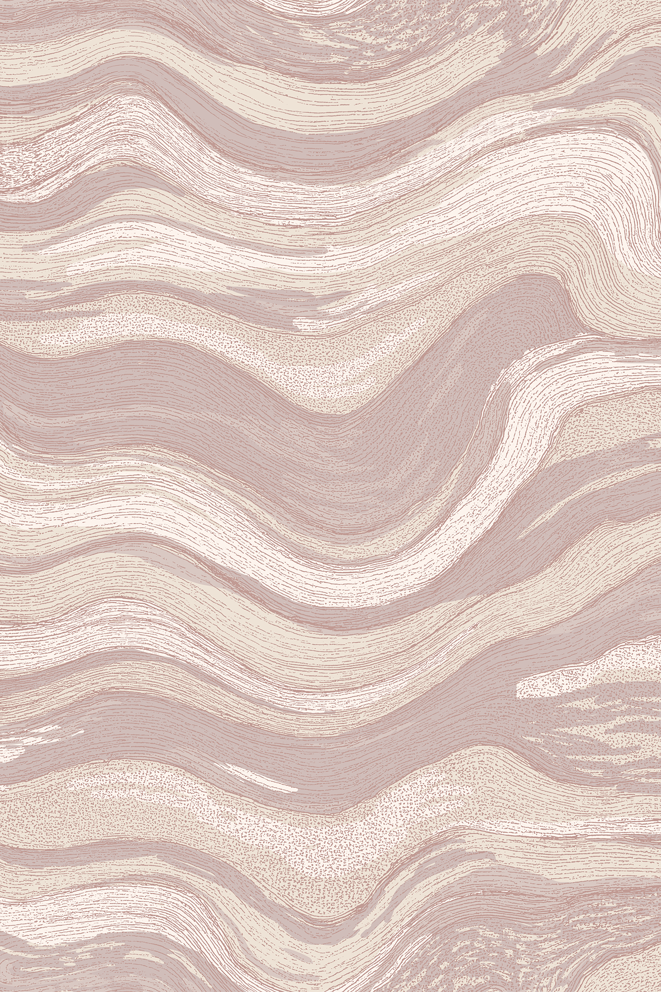Cove Pink Sand Wave Textured Wallpaper - Removable Wallpaper (Peel & Stick)