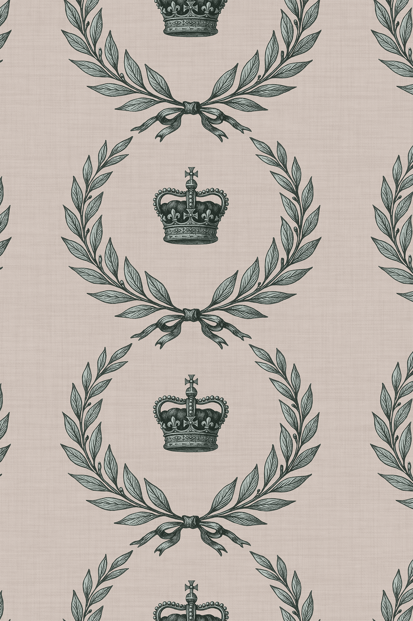 Louis Green Regal Crown Trellis Wallpaper - Removable Wallpaper (Peel & Stick)