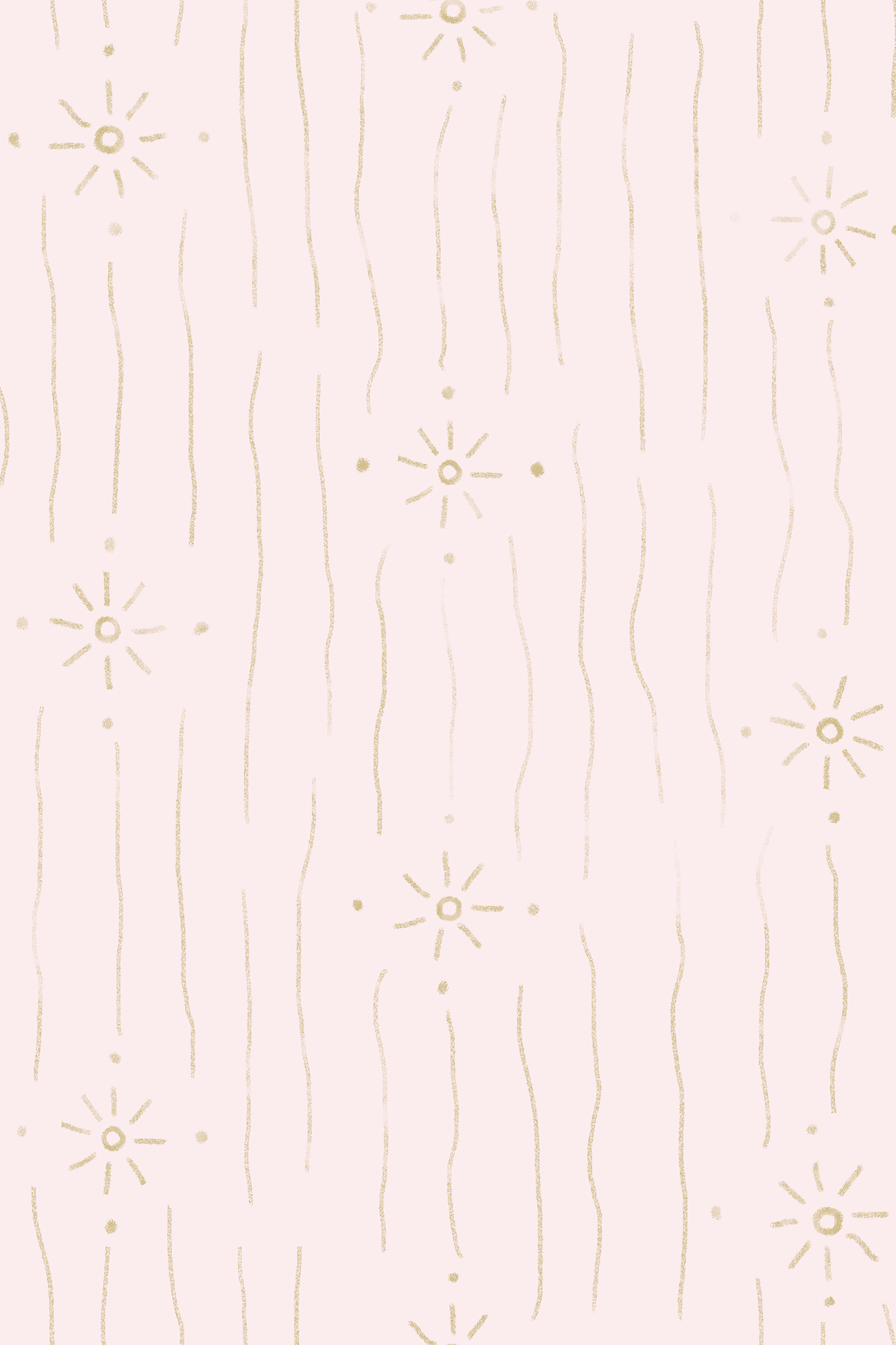 Mallory Yellow Vintage Ditsy Sunbursts Wallpaper - Removable Wallpaper (Peel & Stick)