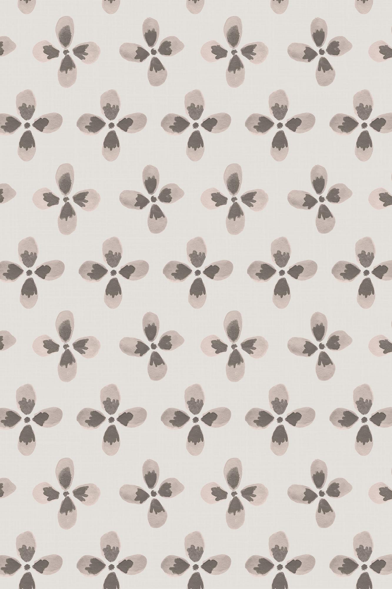 Tamsin Grey Ditsy Wildflower Wallpaper - Removable Wallpaper (Peel & Stick)