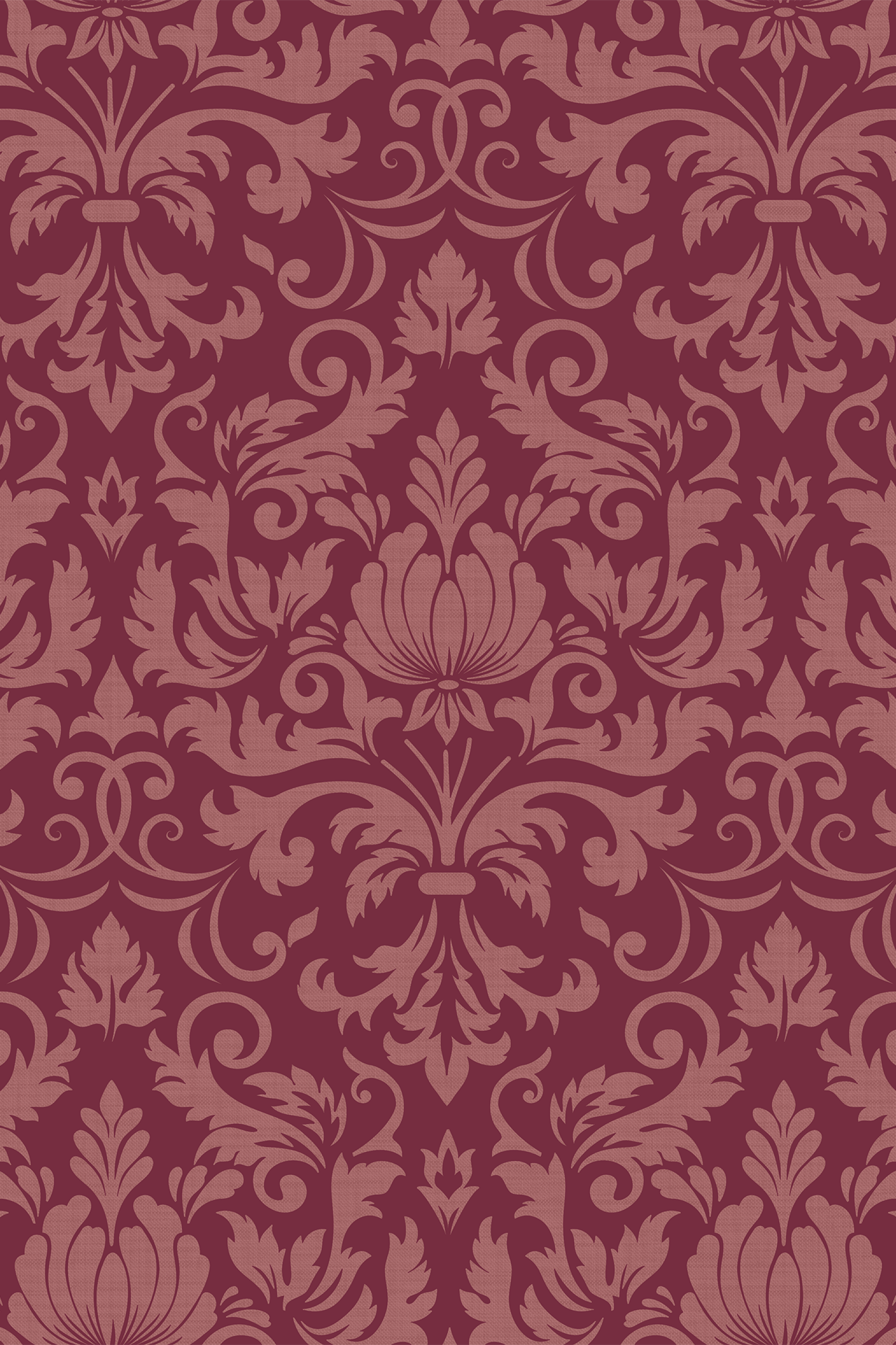 Winston Deep Pink Regal Damask Wallpaper - Removable Wallpaper (Peel & Stick)