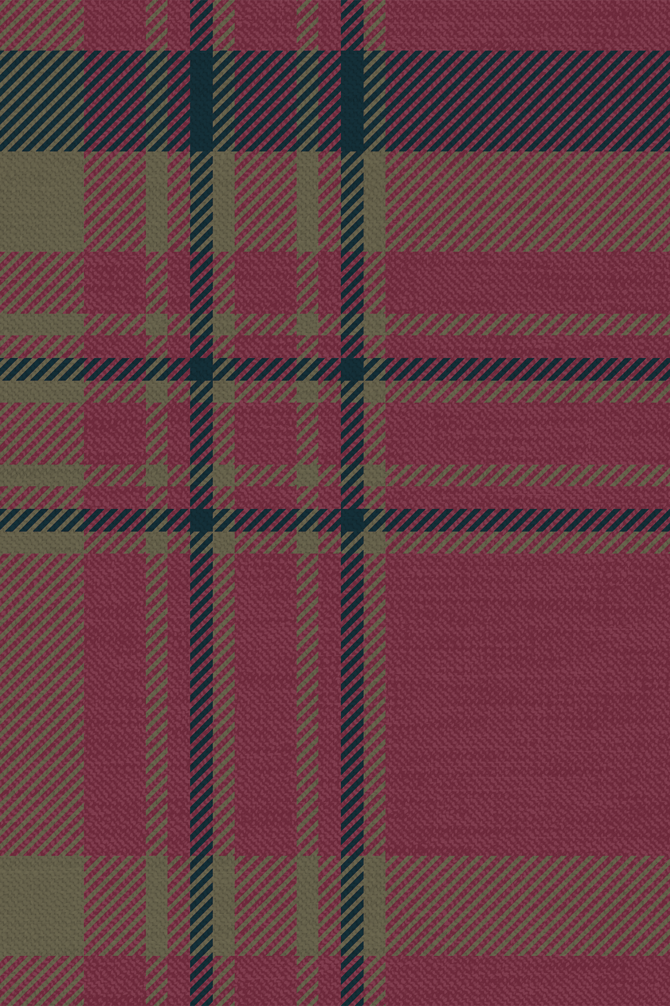 Mason Blue and Green Heritage Plaid Textured Wallpaper - Removable Wallpaper (Peel & Stick)