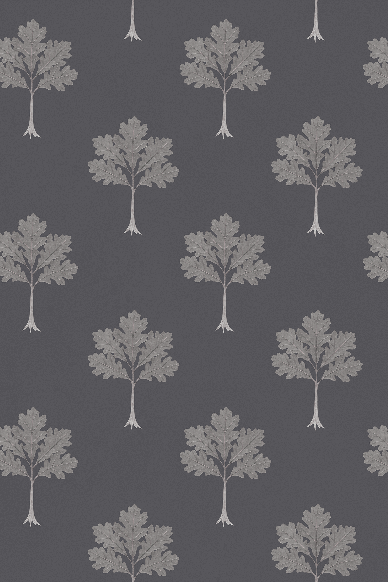 Oakley Blue and Grey Elegant Ditsy Oak Tree Leaves Wallpaper - Removable Wallpaper (Peel & Stick)