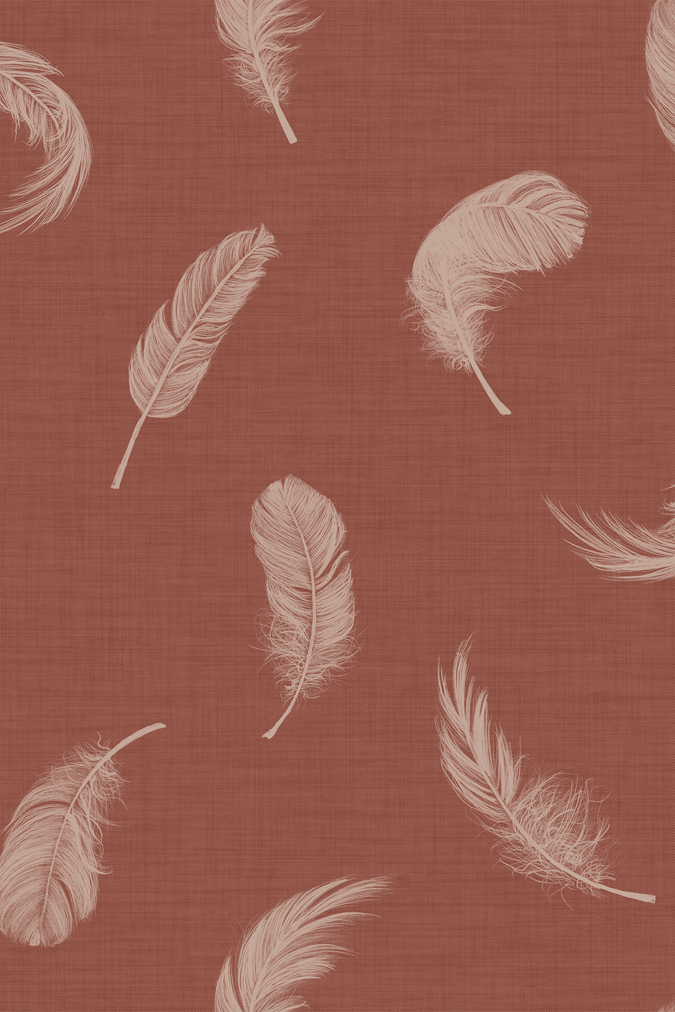 Quilla Pink Whimsical Feather Wallpaper - Removable Wallpaper (Peel & Stick)
